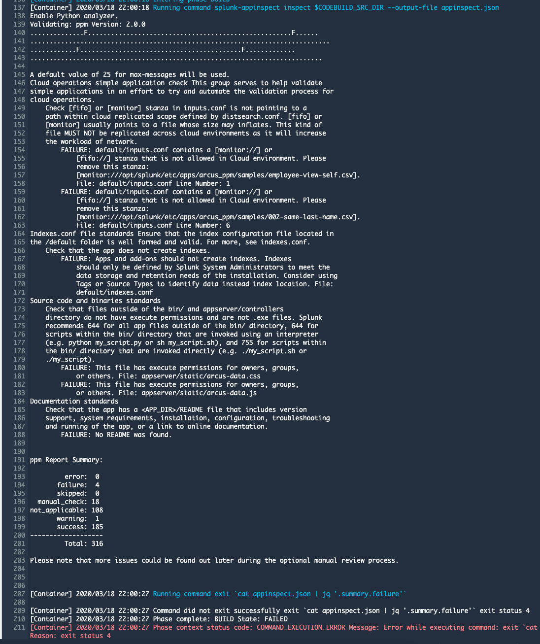 How to Use Splunk's AppInspect and AWS CodeBuild Together